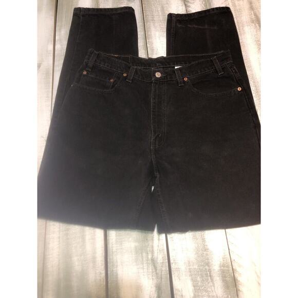 Vintage Levi’s 550 Black Relaxed Fit Denim Jeans Pants Made in Canada Size 36x34 - Picture 6 of 11
